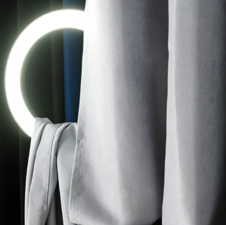 Zasłona welwetowa blackout 140x260 cm pastelowa szara na przelotkach, elegancka przyciemniająca