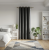 Zasłona welwetowa blackout 140x260 cm ciemna szara na przelotkach, elegancka przyciemniająca