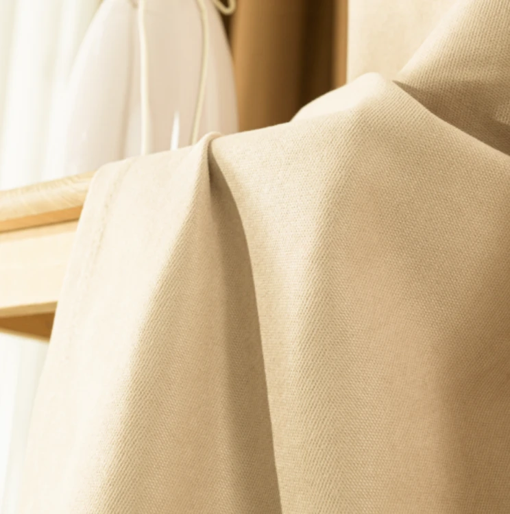 Zasłona welwetowa blackout 140x260 cm cappuccino na taśmie, elegancka przyciemniająca