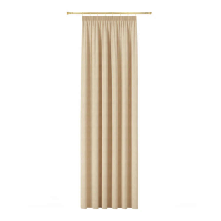 Zasłona welwetowa blackout 140x260 cm cappuccino na taśmie, elegancka przyciemniająca