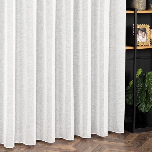 Firana Natural Look 140x260 cm, offwhite – tkanina z ołowianką
