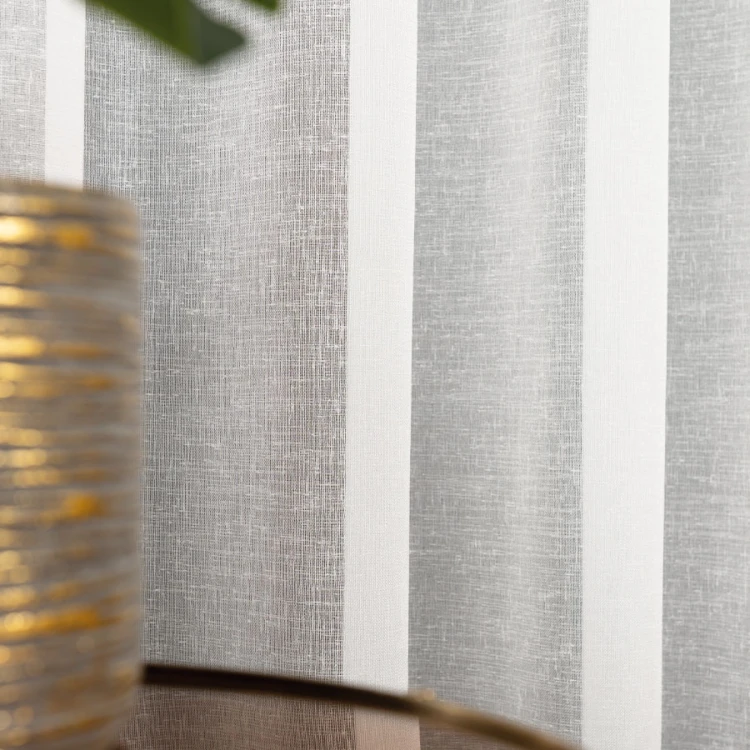 Firana Natural Look 140x260 cm, offwhite – tkanina z ołowianką