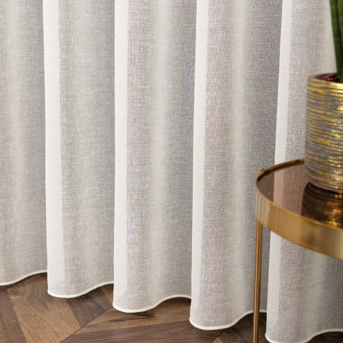 Firana Natural Look 140x260 cm, ecru – tkanina z ołowianką