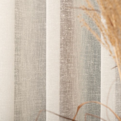 Firana Natural Look 140x260 cm, kremowa – tkanina z ołowianką