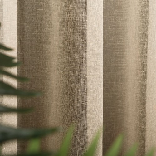 Firana Natural Look 140x260 cm, beżowa – tkanina z ołowianką