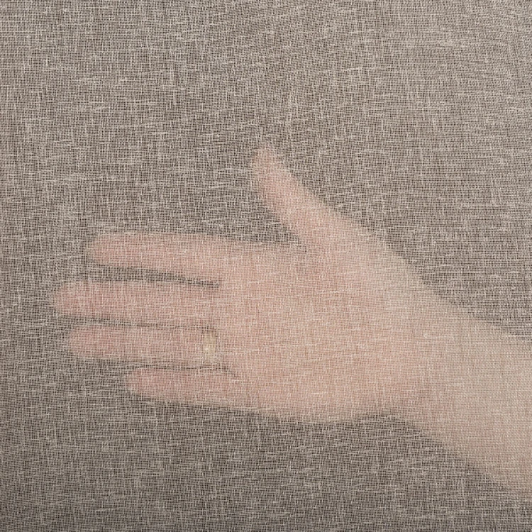 Firana Natural Look 140x260 cm, chłodny beż – tkanina z ołowianką
