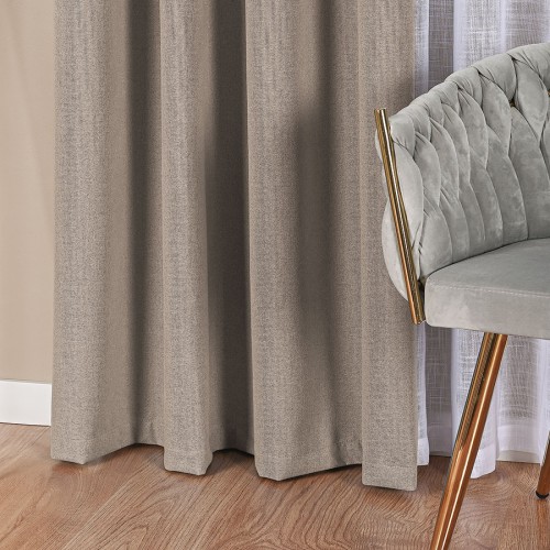 Zasłona Blackout na Przelotkach, ciemny beż – 140x250 cm