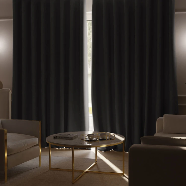 Zasłona Umbra blackout na taśmie, szara – 300x300 cm